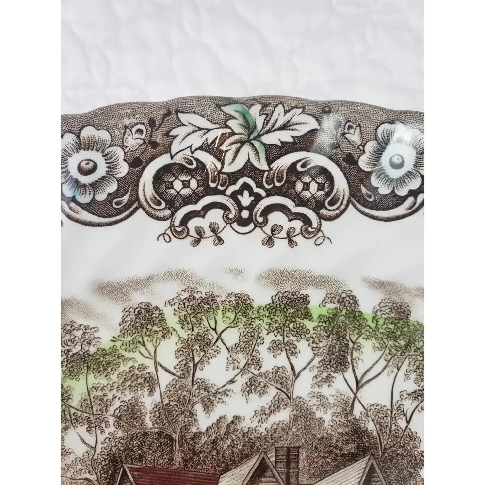 Johnson Brothers Heritage Hall Colonial Overhang Oval Serving Platter Tray